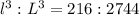 l^3:L^3=216:2744