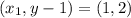 (x_1,y-1)=(1,2)