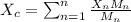 X_c = \sum\limit^n_{n=1}\frac{X_nM_n}{M_n}