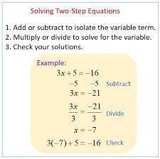 How do you do solving two-step equasions