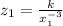 z_{1} = \frac{k}{x_{1} ^{-3} }