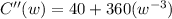C''(w)=40+360(w^{-3})