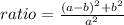 ratio=\frac{(a-b)^2+b^2}{a^{2}}