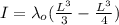 I = \lambda_o(\frac{L^3}{3} - \frac{L^3}{4})