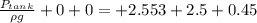 \frac{P_{tank}}{\rho g} + 0 + 0 = \0 + 2.553 + 2.5 + 0.45