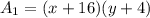 A_1=(x+16)(y+4)