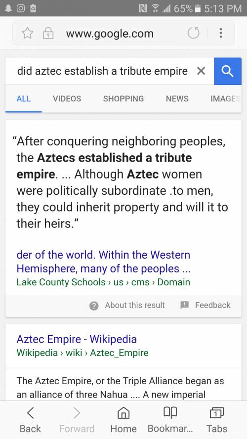 Did aztec establish a tribute empire?