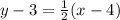 y-3=\frac{1}{2}(x-4)