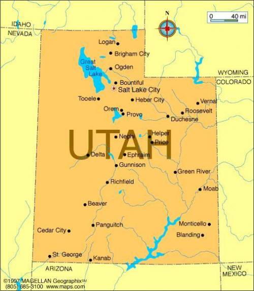 Which of the following physical landmarks is found in utah?  a. lake okeechobee b. great salt lake c
