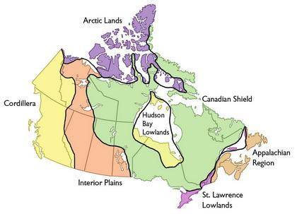 100 points and brainliest    name the three landscapes of ontario and quebec and tell what effect th