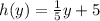 h(y) = \frac{1}{5}y + 5