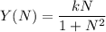 Y(N) = \displaystyle\frac{kN}{1+N^2}