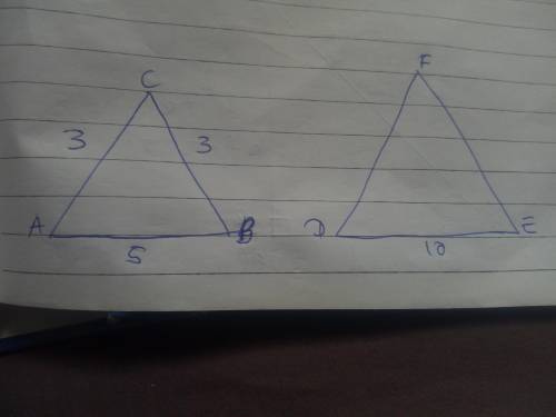 The base of an isosceles triangle is 5 and it's perimeter is 11. the base of a similar isosceles tri