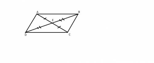 Prove:  quadrilateral abcd is a parallelogram. reason proof:  statement 1. ac and bd bisect each oth