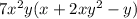 \largeboxed{7x^2y(x+2xy^2-y)}