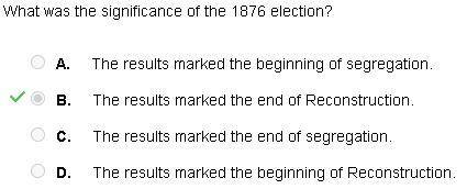 What was the significance of the 1876 election?