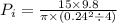 P_i=\frac{15\times 9.8}{\pi\times (0.24^2\div 4)}