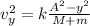 v_y^2= k\frac{A^2- y^2}{M+m}