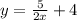 y = \frac{5}{2x} +4