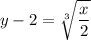 y - 2 = \sqrt[3]{\dfrac{x}{2}}
