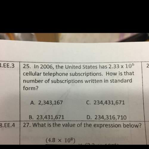 In 2006, the united states has 2.33 x 10^6 cellular telephone subscriptions. how is that number of s