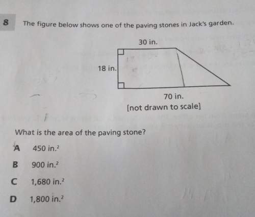 The figure below shows one of the paving stones in jack's garden.30 in.18 in.70 in.(not drawn to sca