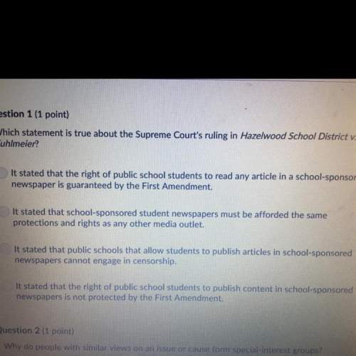 Which statement is true about the supreme court’s ruling in hazelwood school district v.kuhlmeier