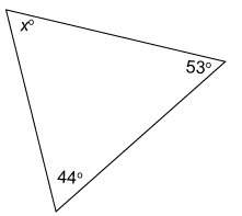 What is the measure of angle x? enter your answer in the box. m∠x= °