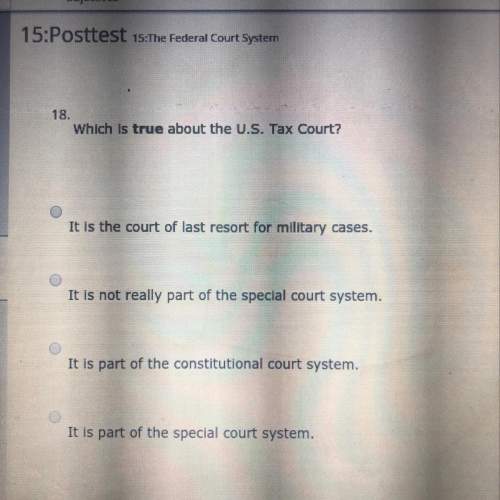 Which is true about the us tax court? a. it is the court of last resort for military cases b. it i