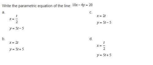 Write the parametric equation of the line: