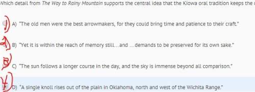 Which detail from the way to rainy mountain supports the central idea that the kiowa oral tradition