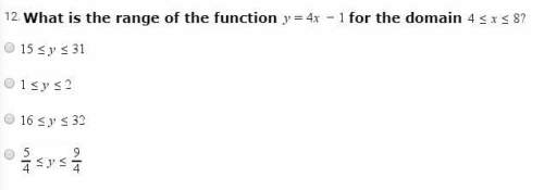 What is the range of the function for the domain?