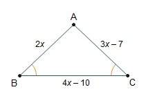 Triangle abc is shown below. what is the length of line segment ac? 7 9 14 18