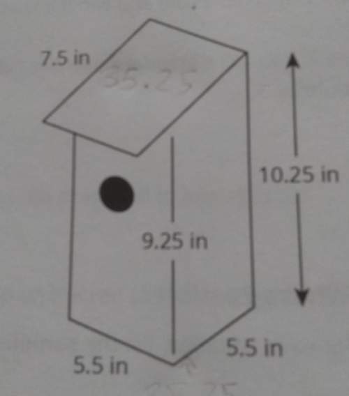 Here is a diagram of a birdhouse amanda is planning to build. (it is simplified, so it has no thickn