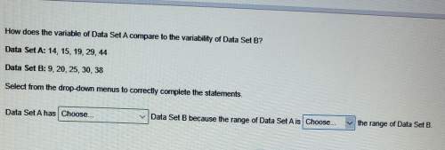 Can someone me with this question. i'll post a picture of everything. data set a has choices: (les