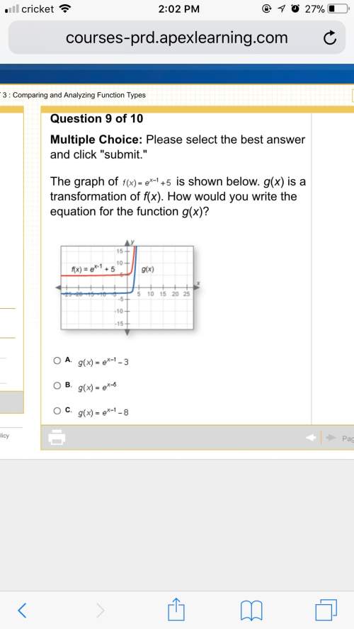 How would you write the function for g(x)