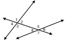 In the diagram, the measure of angle 1 is 116°, the measure of angle 2 is (8x)°, and the measure of