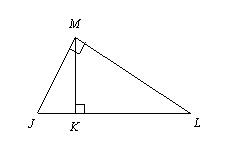What similarity statement can you write relating the three triangles in the diagram?