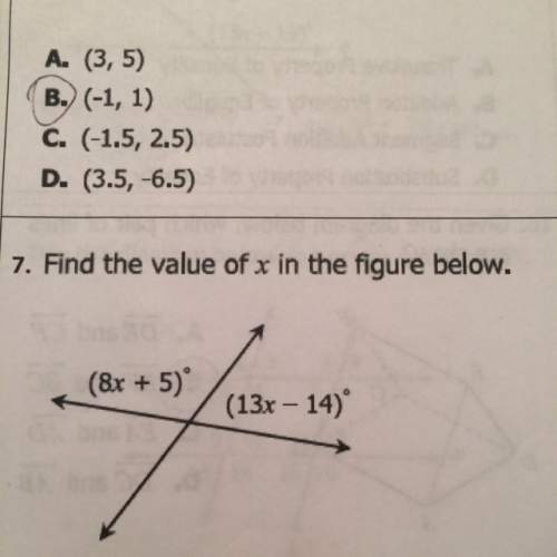 Find the value of x in the figure below.
