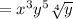 = x^{3}y^{5} \sqrt[4]{y}