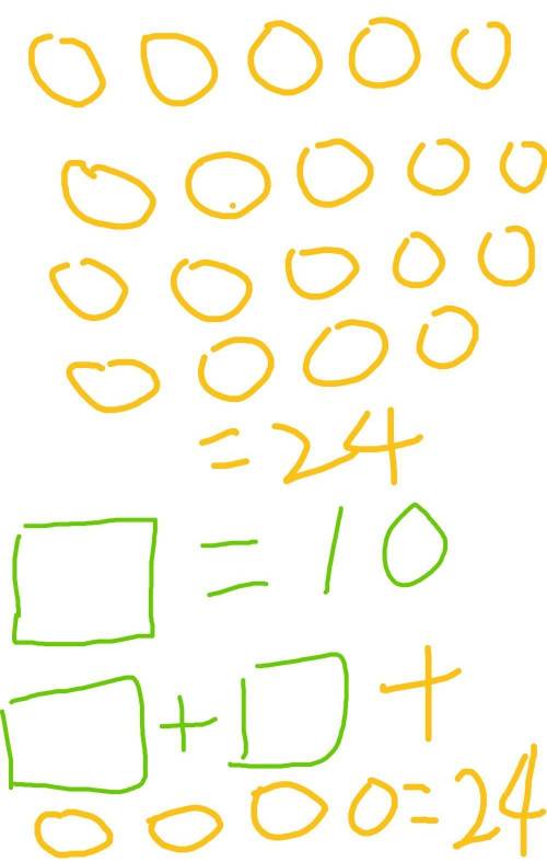 Draw a quick picture to show the number 24. then draw a quick picture to show 24 after you have regr