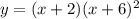 y=(x+2)(x+6)^{2}