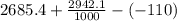 2685.4+\frac{2942.1}{1000} -(-110)