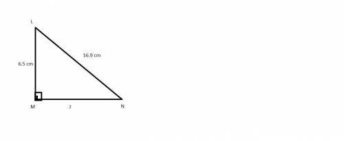14. a right-angled triangle lmn is shown below.ln = 16.9 cm and lm = 6.5 cm.16.9 cm6.5 cmміdiagram n