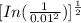 [In (\frac{1}{0.01^2} )]^\frac{1}{2}