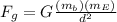 F_{g}=G\frac{(m_{b})(m_{E})}{d^2}