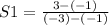 S1 = \frac{3-(-1)}{(-3)-(-1)}