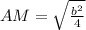 AM=\sqrt{\frac{b^2}{4}}
