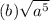 (b)  \sqrt{a^5}