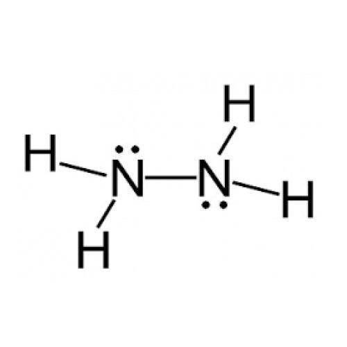 Hydrazine, n2h4, is a colorless, oily liquid that fumes in air and has an odor much like that of amm